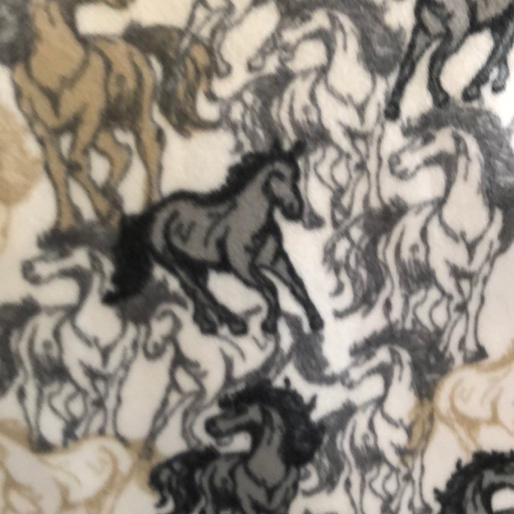 Horse lovers fleece throw